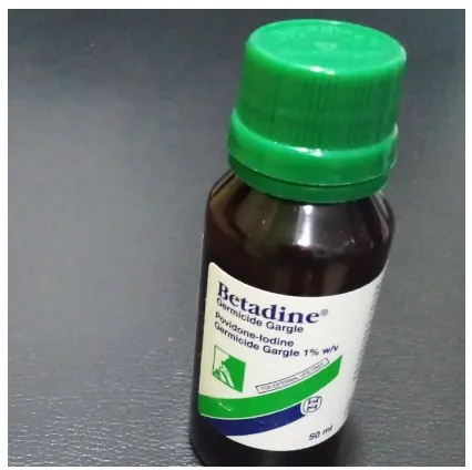 Betadine mouth gargle