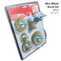 Wire Wheel Cup Brush Set for Drill for Rust Removal, Corrosion and Scrub Surfaces - 6 pcs. 