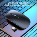RGB Optical Wireless Mouse Rechargeable Bluetooth-compatible Gaming Mouse 2.4G Silent Mice For Computer Laptop Mac. 