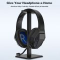 Plastic/aluminum alloy ABS detachable desktop headphone tand. 