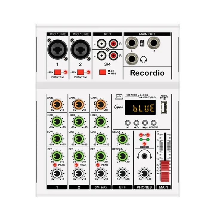 Audio Border -A4 Professional Portable Digital Dj Console with USB Mixer Border Live ...