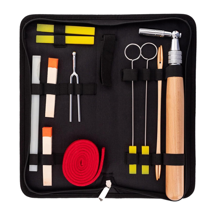 Sojhoop Professional Piano Tuning Kit Piano Tuning Hammer and Mute Kit Piano Tuning Kit 12 PCS
