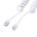 RJ9 Coiled Telephone Wire 6FT Curved Telephone Landline Phone Handset Handle Line Cable 4P4C 6Ft/1.85m. 