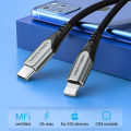 NEW Vention MFi USB C Cable for iPhone 12 Mini 11 Pro Max Fast Charging PD 18W Cable USB Type C Cable Cord for Macbook Pro. 