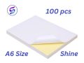 A6 10.5x14.8cm Gloss/Matte Printable Self Adhesive Plain White Sticker Paper 100pcs. 