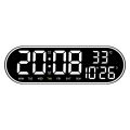 wall clock 15 Inch Large Digital Wall Clock Colorful Frame LED Clock Snooze Electronic Dual Alarms Clock with Temp Date Time Week Display. 