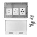 Recessed Floor Outlet Kit Strong Flexibility Embedded 4KW Recessed Floor Outlet Box High Density Seal AC250V with Cover for Office. 