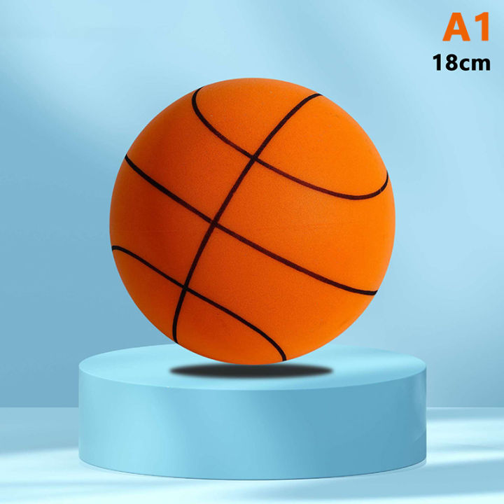 Indoor Silent Basketball Sports Bouncy Balls High Density Foam Material Children Adults Ball Training Complimentary Portable Net Eatop