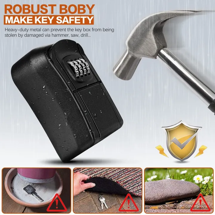 Key%20Box%20Wall%20Mounted%20Mini%20Key%20Safe%20Outdoor%20Key%20Box%20with%20Resettable%204-Digit%20Numeric%20Code%20Waterproof%20Key%20Box%20(Black)%20-%20Image%204