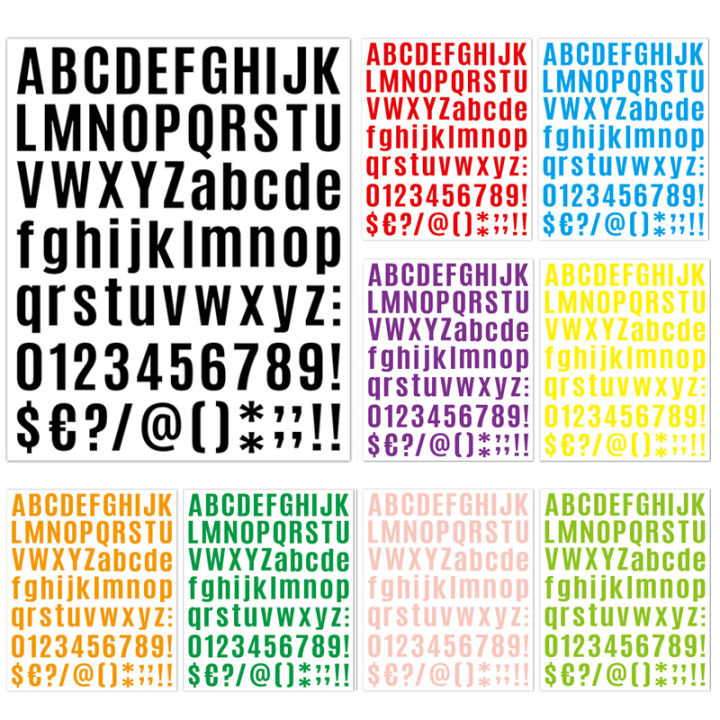 Letters Waterproof Alphabet Sticker Diy Address Self-Adhesive Number ...