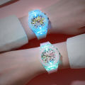 Ldren's Watch Cartoon Cute ranslucent nous Silicone LED Watch. 