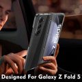 Case with Hinge Protection for Samsung Galaxy Z Fold 5 Slim Fit Transparent Hard PC Fold4 Cover. 
