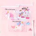 Combo Pack of 6 PCS Aesthetic Cute Cat Paw Highlighters || 4 PCS Magic Erasable Gel Pen || and Unicorn Pouch (Stationery Combo for Kids Best Gift). 