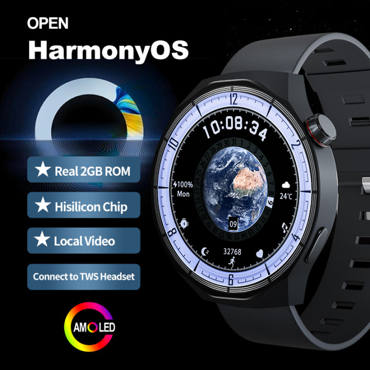 HT30 AMOLED Smart Watch Men 2GB ROM Local Video Custom Dials NFC Smartwatch Heart Rate Blood Oxygen Fitness Sport Watches 2025