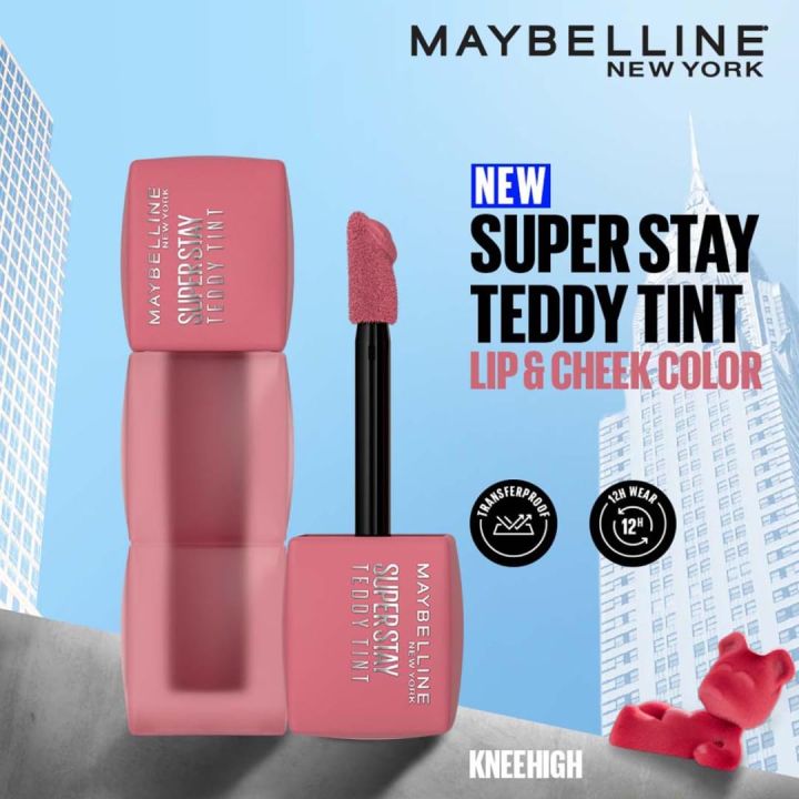 Maybelline%20New%20York%20Super%20Stay%20Teddy%20Tint%20-%20Lip%20and%20Cheek%20Color,%20Knee%20High,%205ml%20%7C%20Teddy%20Soft%20Matte%20up%20to%2012Hr%20%7C%20Multi%20Use%20%7C%20Comfortable%20Long%20wear%20formula%20%7CBuildable%20%7CNatural%20flushed%20look%20in%20one%20swipe(FROM%20INDIA)%20-%20Image%202