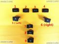【5 (LEFT)】 Air conditioning panel button Multimedia switch Auto Econ setup for audi A6 C6 2005 2006 2008 2009 2010. 