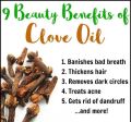 Clove Oil essential oil 10ml Clove Essential Oil has a myriad of rejuvenating and stimulating properties. 