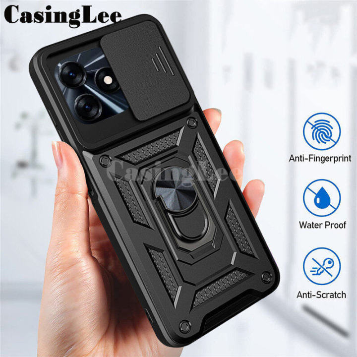 For Tecno Spark 10 4G 10C Armor Ring Case Cover adsorb Car Holder Shockproof Camera Protection for Tecno Spark 10C 10 Back Cover