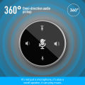 Desktop USB Conference Speakerphone Microphone Built-in Speaker 360° Omnidirectional PC Computer Condenser Mic with Mute Function Volume Adjustment Plug & Play Compatible with Windows Mac. 