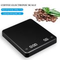 3kg/0.1g Digital Coffee Scale with Timer Rechargeable Electronic Smart Kitchen Balance Precision Espresso Scales Measuring Tools. 