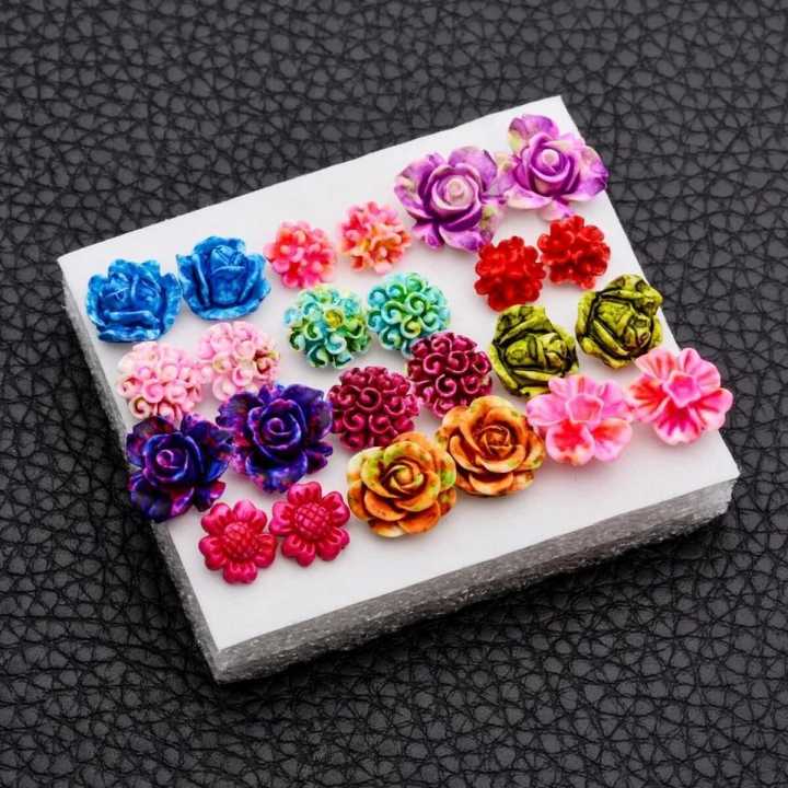 12%20pairs/set%20Colorful%20Resin%20Rose%20Flower%20Stud%20Earrings%20for%20Girls%20Children%20Anti%20Allergic%20Stud%20Ear%20Jewelry%20for%20Women%20-%20Image%203