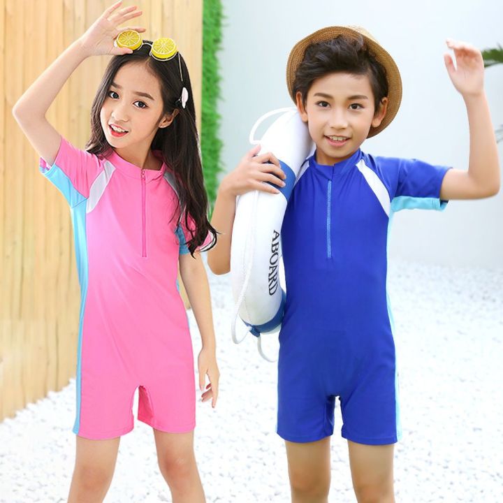 Swimming%20Swimwear%20Children's%20Sun%20Protection%20One-Piece%20Swimsuit%20Quick-Drying%20T-shirt%20One-Piece%20Rounded%20Swimsuit%20Hot%20Spring%20Bathing%20Suit%20-%20Image%204