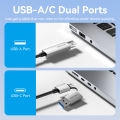 Vention USB A Type C to Dual HDMI MST Adapter 4K 60Hz applicable to MacOS Windows for PC Laptop Tablet Phone Monitor TV Projector Multiple Display USB C Hub. 