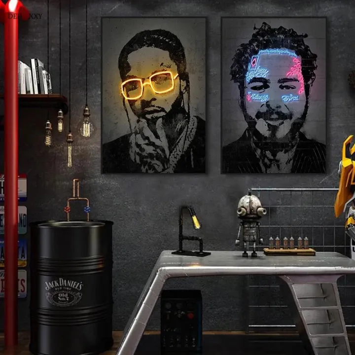 wall%20art%20Abstract%20Neon%20Design%20Rapper%20Star%20Posters%202Pac%20Hip%20Hop%20Singers%20Wall%20Art%20Pictures%20Graffiti%20Canvas%20Painting%20Home%20Room%20Bar%20Decor%20-%20Image%205