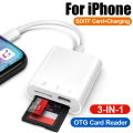 For Apple iPhone Memory Card Adapter Lightning to SD Card Reader with Charging Ports Camera Viewer For iPhone iPad Flash Drive. 