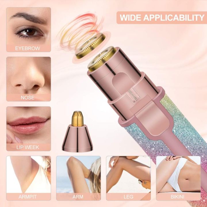 2 in 1 Mini Electric Epilator And Hair Remover For Body And Facial Hair Rechargeable (TLS)