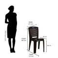 Nilkamal Opal Armless Chair - Rose Wood. 
