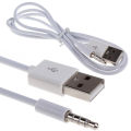 Portable 3.5mm USB 2.0 Male AUX Speaker Audio Cable Cord for Car MP3/4 VC591 P12. 