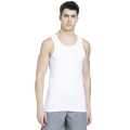 Men's White Basic Undershirt. 