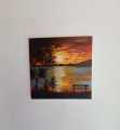 Canvas art Landscape (Sunset) for home decor 12 x 12. 