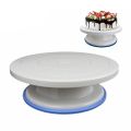 28cm Anti skid Round Cake Turntable for Fond Icing Cake Stand White Plastic Fondant Baking Tool Platform. 