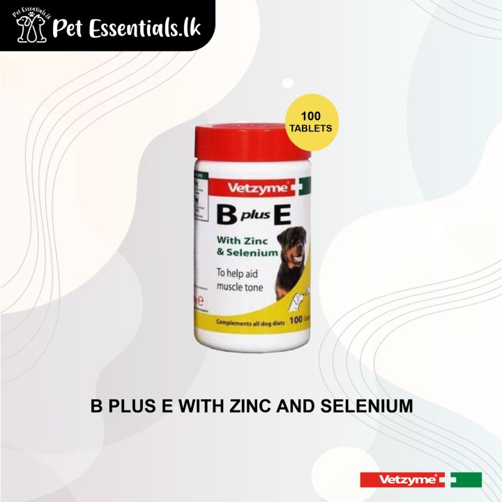 Vetzyme Dog Vitamins and Supplements ( B Plus E with Zinc & Selenium 100 )