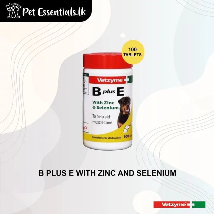 Vetzyme Dog Vitamins and Supplements ( B Plus E with Zinc & Selenium 100 )