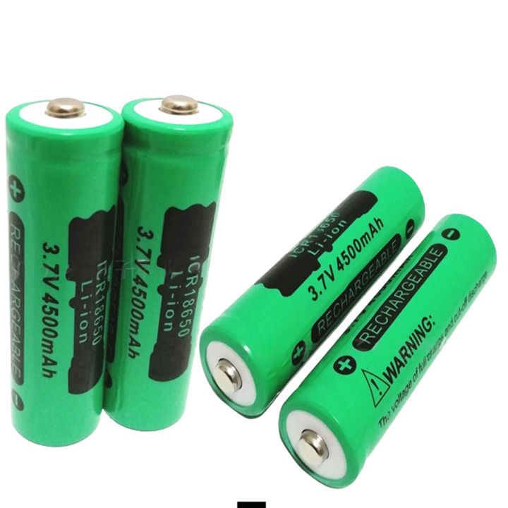 Rechargeable Lithium Battery 18650 4500MAH 3.7V Rechargeable Battery Flashlight ICR 18650 Size Battery B-1-0-520 L