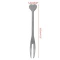 【WEJA】Mini Stainless Steel Fork Dessert Cake Fruit Salad Cutlery Flatware Love Heart Handle. 