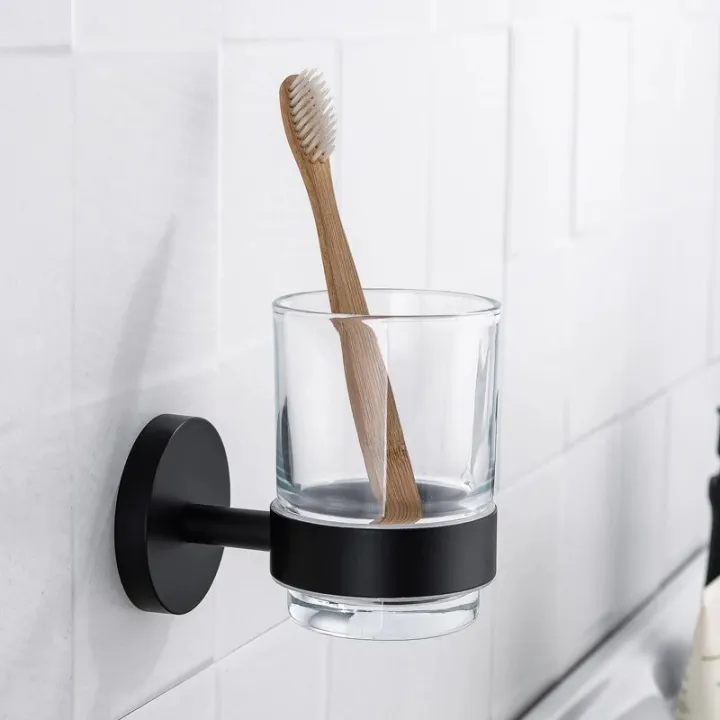 toothbrush%20holder%20Black%20Toothbrusher%20Holder%20Glass%20Cup%20Elegant%20Hotel%20Home%20Bathroom%20AccessoriesInspection%20Tools%20-%20Image%202