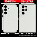Lambskin Texture Samsung S24 Ultra Plain Leather Compatible with Frame S23+ Color Changing Film 24 Phone Back Sticker. 