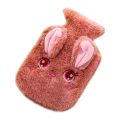 New Plush Rabbit Hand Po Warm Water Bottle Mini Hot Water Bottles Portable Hand Warmer Girls Pocket Hand Feet Hot Water Bags. 