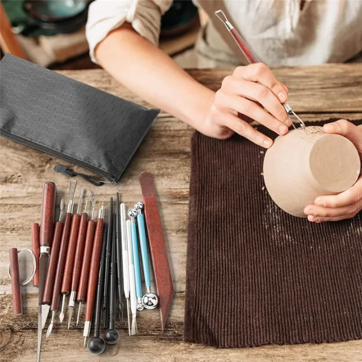Clay%20Sculpting%20Tools,%20Basic%20Clay%20Pottery%20Carving%20Tool%20Kit%20with%20Wooden%20Handles%20and%20Tool%20Bag%20for%20Carving,%20Molding%20Durable%20-%20Image%206