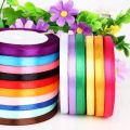 7mm 25yards Single Face Silk Satin Ribbon(Baby Ribbons) Decorative Gift Packing Wedding Crafts Christmas DIY Multi Color Ribbons. 