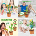 Dancing Cactus Toys 120 English Songs LED Illuminated Cute Singing Recording Talking Cactus Rechargeable Dencing Cactus Toy for Kids Baby Boys Girls Birthday Gift Boneka Kaktus Menari Bercakap Plush Toy 跳舞仙人掌玩具. 