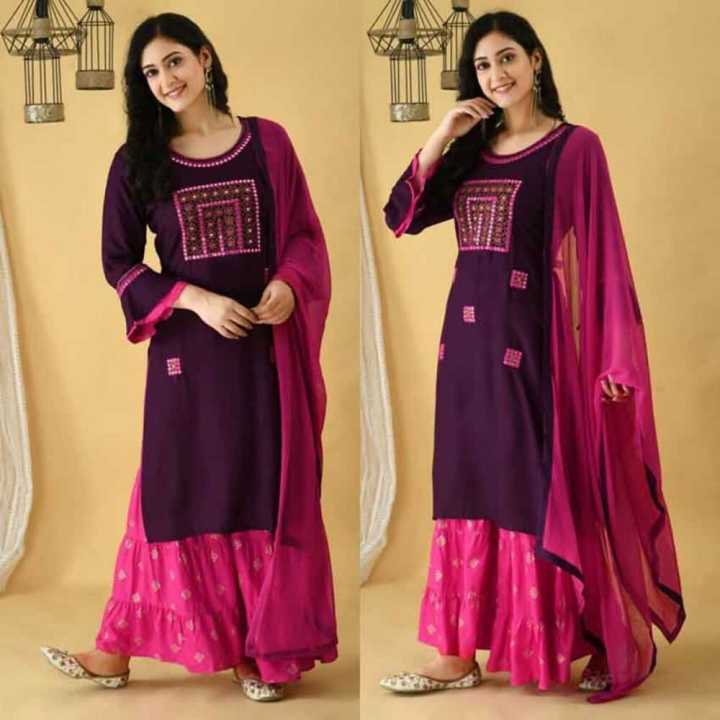 Top And Plazoo Sharara Design