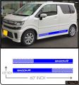 Car Side Body Stickers WAGON R Buddy Van Alto Car Mini Car Hybrid Car Sports Car Kdh 2 Piece Double Side Vinyl Decal High Quality Plotter Cutting Maccal Stickers. 