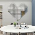 100pcs 2/3/4cm 3D Square Mirror Wall Stickers Self-adhesive Acrylic Mosaic Mirror Surface Tile DIY Wall Decals Room Home Decor. 