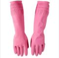 Durable Farmers Rugged Mud Well Paddy Rubber Elbow Gloves - Heavy-Duty, Waterproof - Pink. 