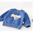 Kid Cartoon Elephant Plus Velvet Casual Hoodies Autumn Winter Boy Girl Baby Thicken Warm Tops Children Cotton Print Sweatshirt. 